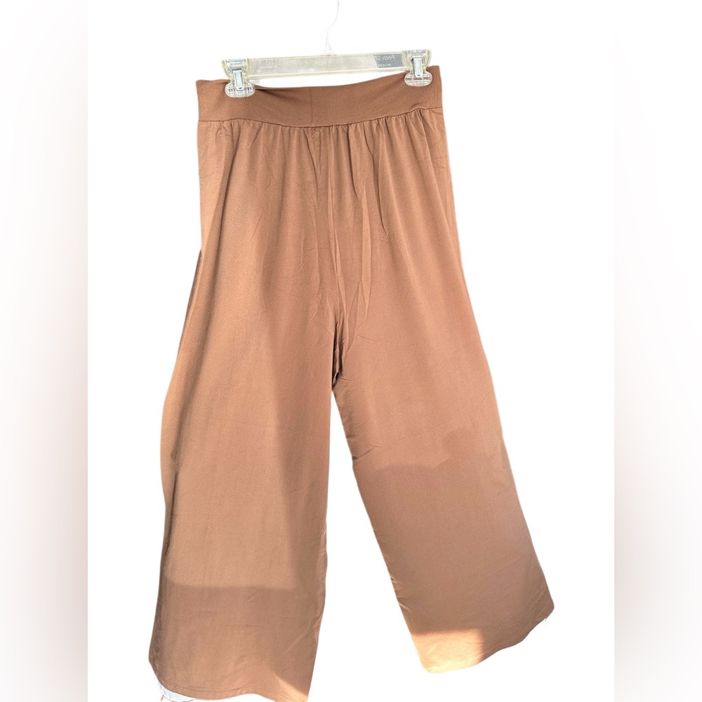 Wide Leg Tan Pants